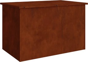 vidaXL Kültéri Tároló Doboz Rozsdás 80 x 50,5 x 50 cm Acél