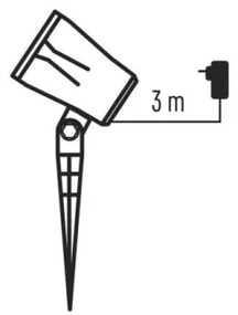 LED Karácsonyi kültéri projektor LED/3,6W/230V IP44 hideg fehér