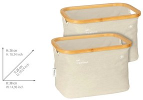 Textil tárolókosár szett 2 db-os 38x26x26 cm Tom Tailor – Wenko