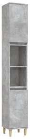 betonszürke szerelt fa fürdőszobaszekrény 30 x 30 x 190 cm