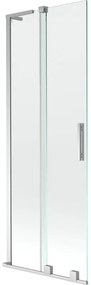 Mexen Velar L, 2 szárnyas eltolható kádparaván 70 x 150 cm, 8mm átlátszó üveg, króm profil, 896-070-003-01-01