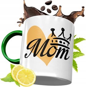 Zöld Bögre Anyukáknak Születésnapi Ajándék fényképes nyomtatással