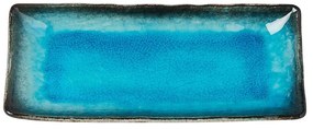 Sky kék kerámia szervírozó tányér, 29 x 12 cm - MIJ
