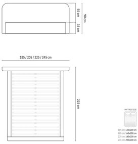 Fehér kárpitozott ágyneműtartós franciaágy ágyráccsal 180x200 cm Elizabeth – Micadoni