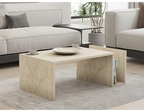 Dohányzóasztal MONEL, márvány dekor, bézs