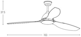 Zambelis 20258 - Mennyezeti ventilátor + távirányítás