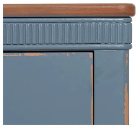 Kék jegenyefenyő alacsony komód 115x90 cm Shabby – Ixia
