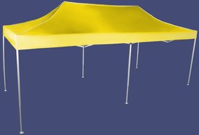 Gyorsan összecsukható sátor 3x6m - alumínium, Sárga, Oldalfalak nélkül