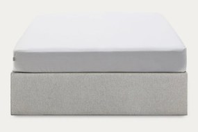 Szürke kárpitozott ágyneműtartós franciaágy 140x190 cm Matters – Kave Home