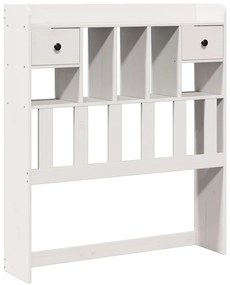 fehér tömör fenyőfa fejtámla tárolóval 90 cm