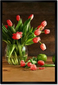 Poszter keretben 40x60 Piros tulipánok