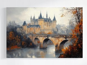 Poszter TĂĄjkĂ©p ĂpĂtĂ©szet KastĂ©ly HĂd FolyĂł Ćsz 120x80