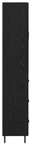 Magasfiú Musta tammi 69,5 x 34 x 180 cm Műanyag Fa és Üveg