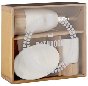 Fehér kő fürdőszobai kiegészítő szett Earth – Premier Housewares