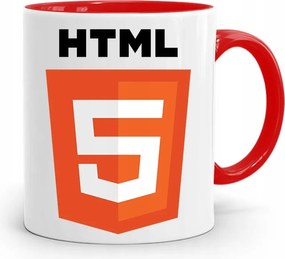 Piros Informatikai Fejlesztő Bögre Html 5 fényképes nyomtatással