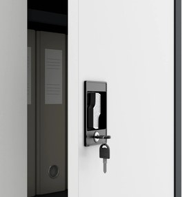 Fém iratszekrény JAN, 900 x 1850 x 400 mm, antracit-fehér