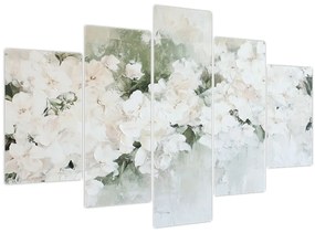Kép - Fehér virág absztrakció (150x105 cm)