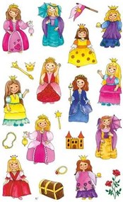 Matrica, papír, 3 ív, 76x120 mm, AVERY ZWECKFORM, Z-Design No.53198, királylány (AY53198)