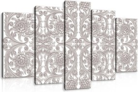 Vászonkép 100x60 moduláris poliptich virág dísz fali dekoráció textúra