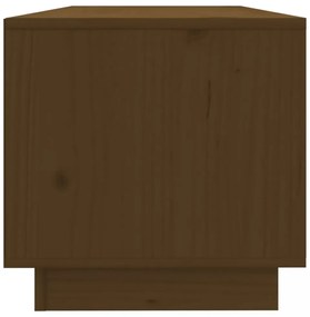 mézbarna tömör fenyőfa TV-szekrény 90x35x35 cm
