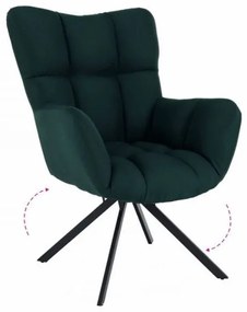 KOMODO forgó fotel zöld/fekete lábak