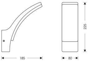 Ecolite ZLM7002/PIR-CR- LED Kültéri lámpa érzékelővel RITA LED/12W/230V IP65