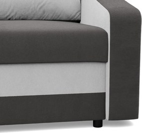 Hewlet kanapéágy, szövet anyag, hab töltet, szürke - fehér