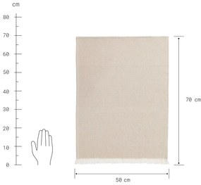 VISBY pamut konyharuha rojtokkal, natúr szín 70 x 50 cm