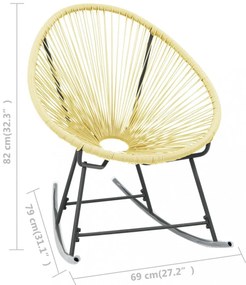bézs polyrattan kültéri Acapulco szék