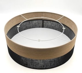 Mennyezeti lámpa SIRJA WOOD 2xE27/15W/230V átm. 45 cm fekete/tölgy