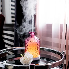 Ultrahangos aroma diffúzor, rózsaszín, GILI