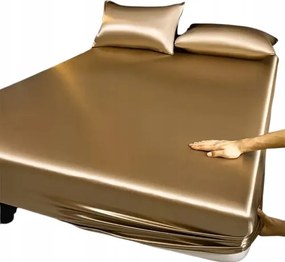 Csúszós Fényes Szatén Gumis Lepedő 160x200 Sima Szatén