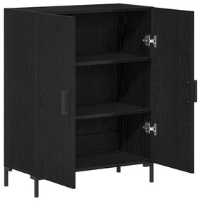 Fekete Tölgy Válaszfal 69,5x34x90 cm Épített Fa