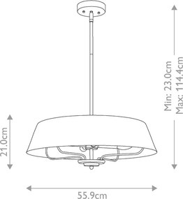 Kichler Luella KL-LUELLA-4P-BNB Függőlámpa 4x40W/E14 IP20