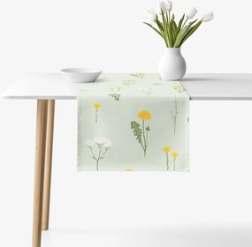 Goldea pamut asztali futó - zöld mező 35x180 cm