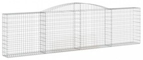 7 db íves horganyzott vas gabion kosár 400x30x100/120 cm