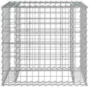 tömör duglászfenyő kerti pad gabion kosárral