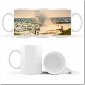 Nyomott mintás bögre Tengeri hullám Tengerpart