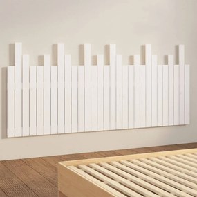 fehér tömör fenyőfa fali fejtámla 185 x 3 x 80 cm