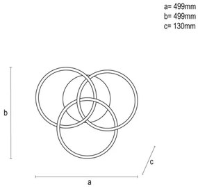LED Dimmelhető mennyezeti lámpa LED/70W/230V 3000-6500K fekete + távirányítás