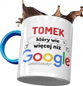 Kék Bögre Tomi Férj Kolléga Ajándék Nyomtatott Fotóval