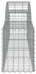 15 db íves horganyzott vas gabion kosár 200x30x40/60 cm