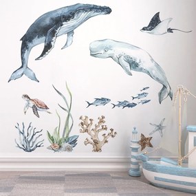 Gario Falmatrica gyerekeknek Ocean - bálna, beluga, teknős és rája