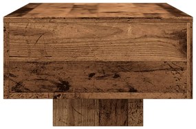 antik fa színű szerelt fa dohányzóasztal 100x49,5x31 cm