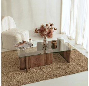 Asir Kávésasztal ESCAPE 30x105 cm barna/átlátszó AS1575
