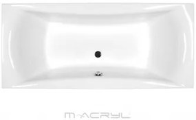 M-Acryl Amanda 160x75 fürdőkád , peremre fúrt csappal , relax fényterápiával