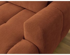 Téglavörös kinyitható-tárolóhelyes sarokkanapé (bal oldali-heverő résszel) Fuji – Bobochic Paris