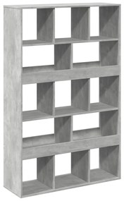 betonszürke szerelt fa könyvespolc 100 x 33 x 156,5 cm