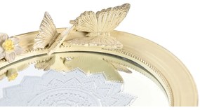 Vintage kerek kínáló tál - dísztál pillangós