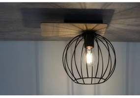 Csillár CYBER 1xE27/60W/230V fa/fekete